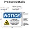 Signmission Radiation & Laser Sign, 3.5 in H x 5 in W, Vinyl Decal, Rectangle OS-2PACK-NS-D-35-L-19077 - alternate 3